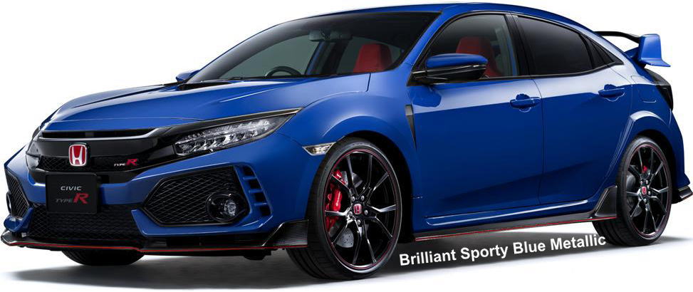 New Honda Civic Type R body color: Brilliant Sporty Blue Metallic