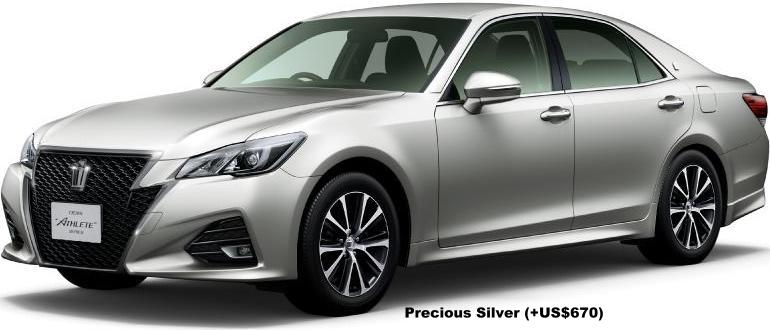 New Toyota Crown Athlete Body Color: Precious Silver (option color +US$670) New Toyota Crown Athlete Body Color: Precious Silver (option color +US$670)
