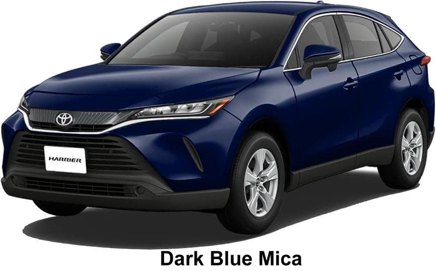 New Toyota Harrier body color: Dark Blue Mica