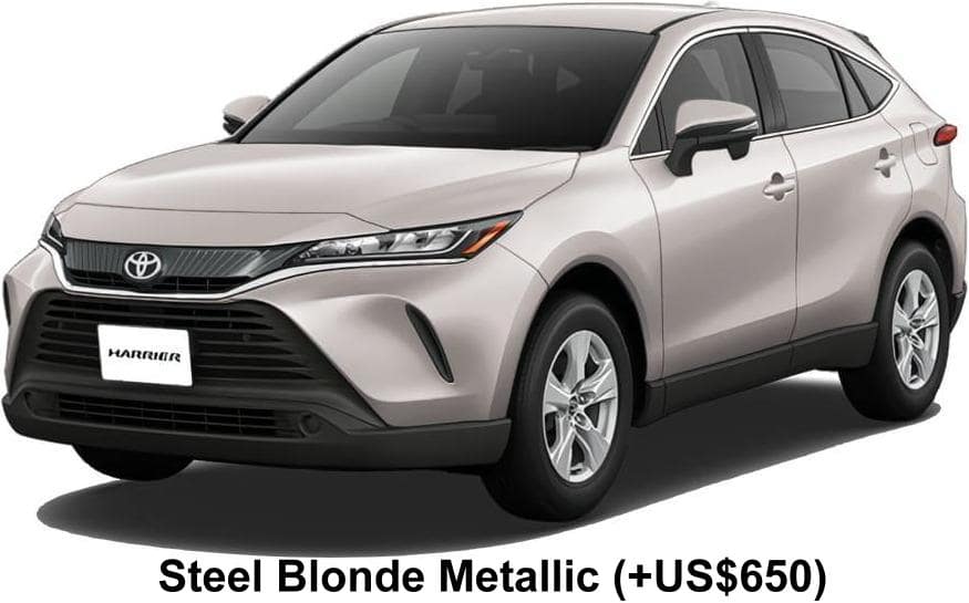 New Toyota Harrier body color: Steel Blonde Metallic (+US$650)