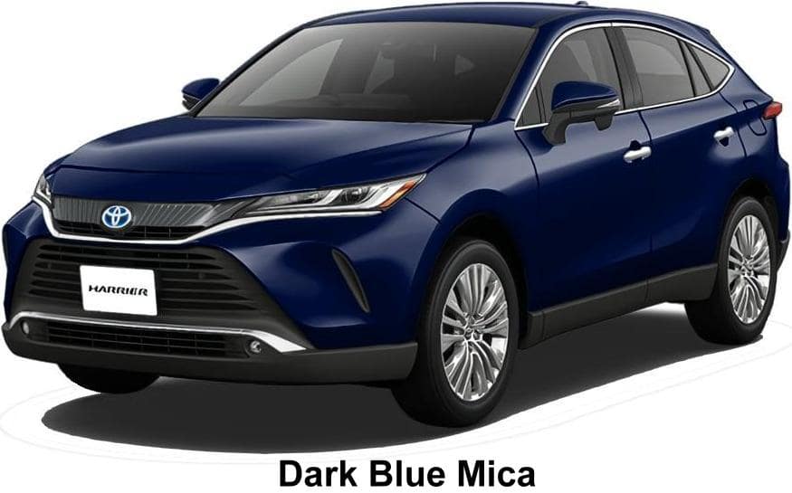 New Toyota Harrier Hybrid body color: Dark Blue Mica
