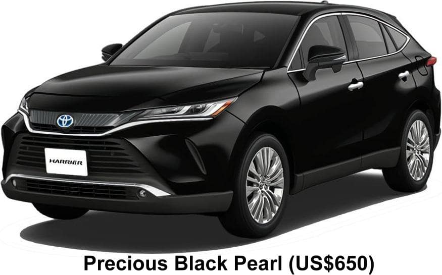 New Toyota Harrier Hybrid body color: Precious Black Pearl (US$650)