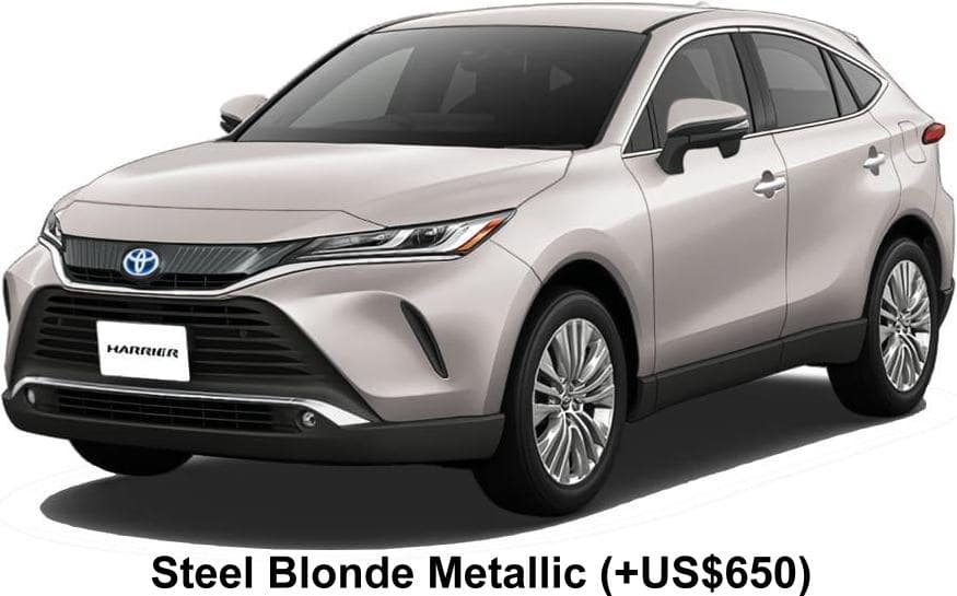 New Toyota Harrier Hybrid body color: Steel Blonde Metallic (+US$650)
