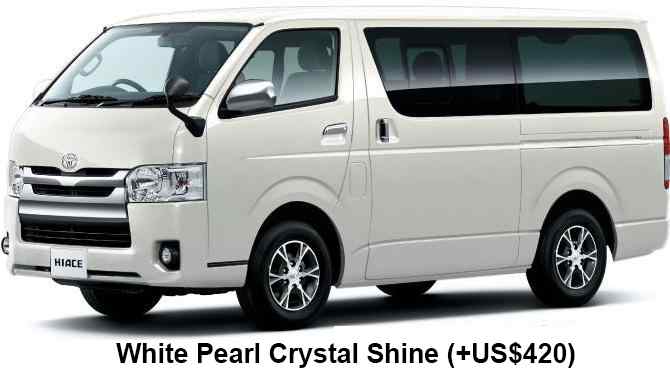 Toyota Hiace Wheelchair Color: White Pearl Crystal Shine