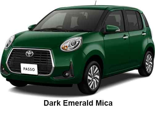 Toyota Passo Moda: Dark Emerald Mica