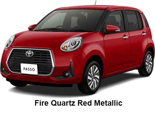 Toyota Passo Moda: Fire Quartz Red Metallic