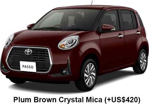 Toyota Passo Moda: Plum Brown Crystal Mica