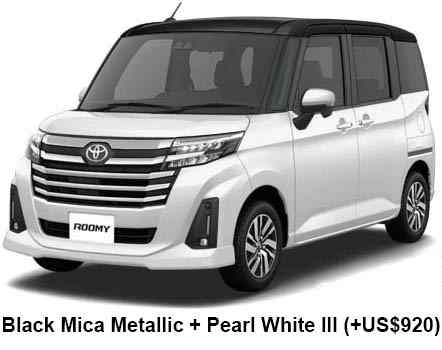Toyota Roomy Custom Color: Black Mica Metallic Pearl White