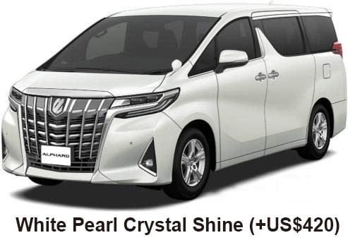 Toyota Alphard Hybrid Color: White Pearl Crystal Shine