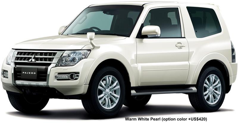 New Mitsubishi Pajero short body color: WARM WHITE PEARL (OPTION COLOR: +US$420)