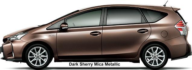 New Toyota Prius Alpha body color: DARK SHERRY MICA METALLIC New Toyota Prius Alpha body color: DARK SHERRY MICA METALLIC