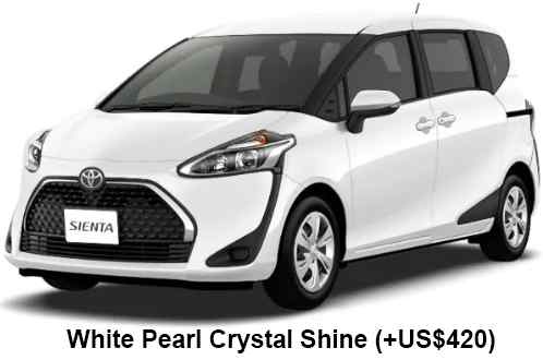 Toyota Sienta Color: White Pearl Crystal Shine