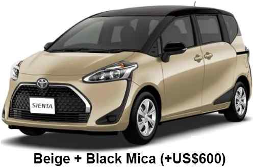 Toyota Sienta Hybrid Color: Beige Black Mica