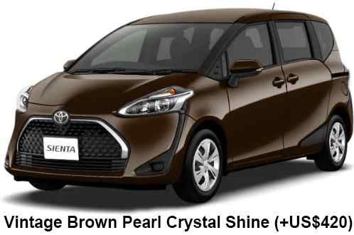 Toyota Sienta Hybrid Color: Vintage Brown Pearl Crystal Shine