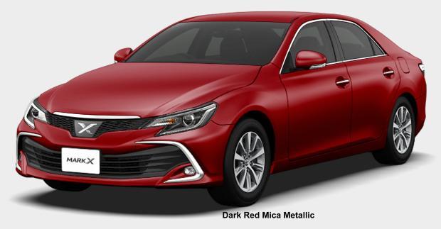 New Toyota Mark-X body color: DARK RED MICA METALLIC New Toyota Mark-X body color: DARK RED MICA METALLIC