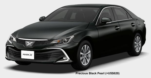 New Toyota Mark-X body color: PRECIOUS BLACK PEARL (+US$620) New Toyota Mark-X body color: PRECIOUS BLACK PEARL (+US$620)